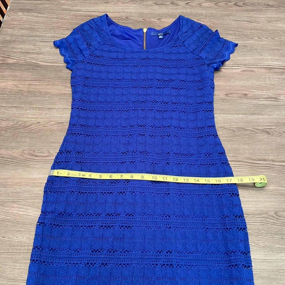 Apt 9 royal blue lace lined dress size medium - Picture 6 of 8